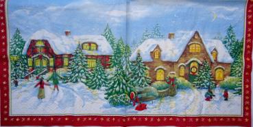113 Winterlandschaft - 3-lagig (rot) - Ihr